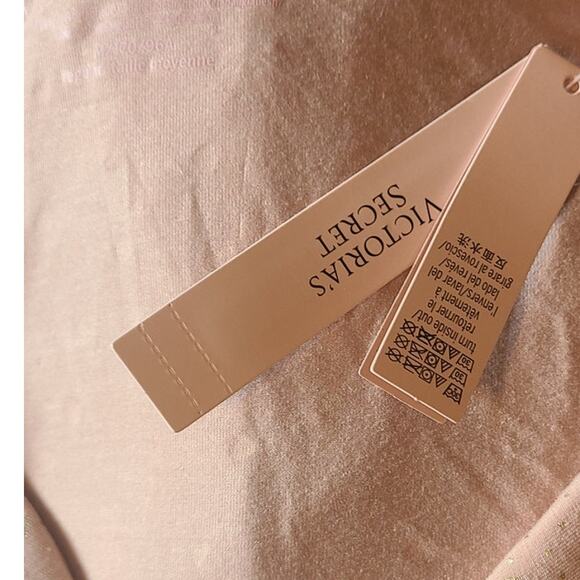 Victoria's Secret Pink Silver Heart Modal Soft Long Pajama Set-NEW- M - Picture 11 of 13